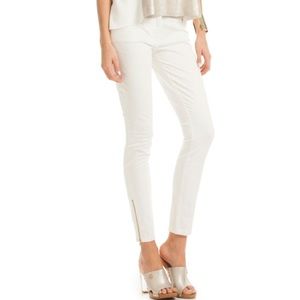 Trina Turk Gold Zip Suki Sateen Skinny Leg Size 0